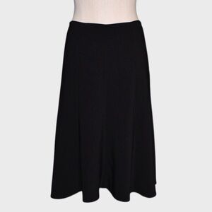 ENT Paneled Black Knee-Length Skirt